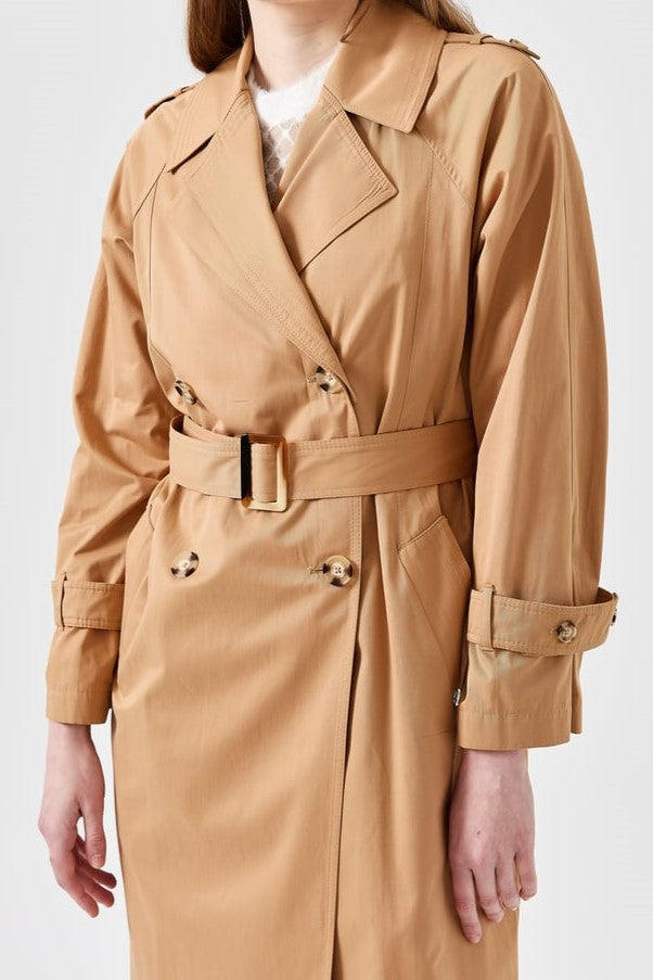 Trench double col avec ceinture