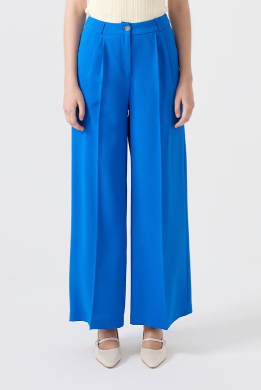 Pantalon large avec bouton