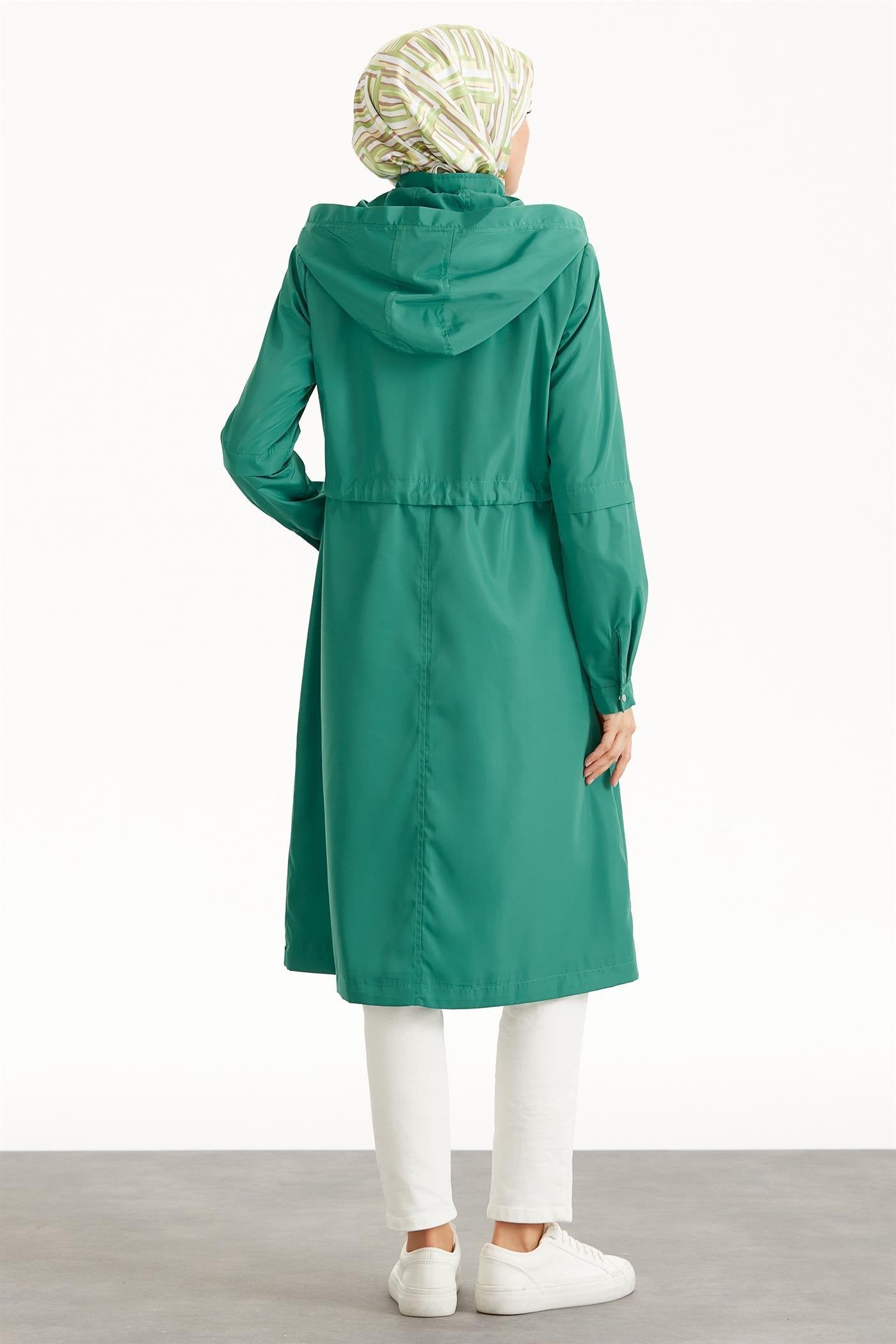 Manteau imperméable à taille avec cordon de serrage