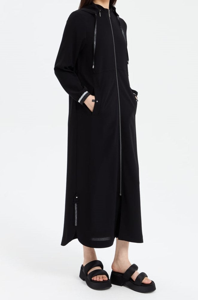 Abaya de sport côtelée détaillée