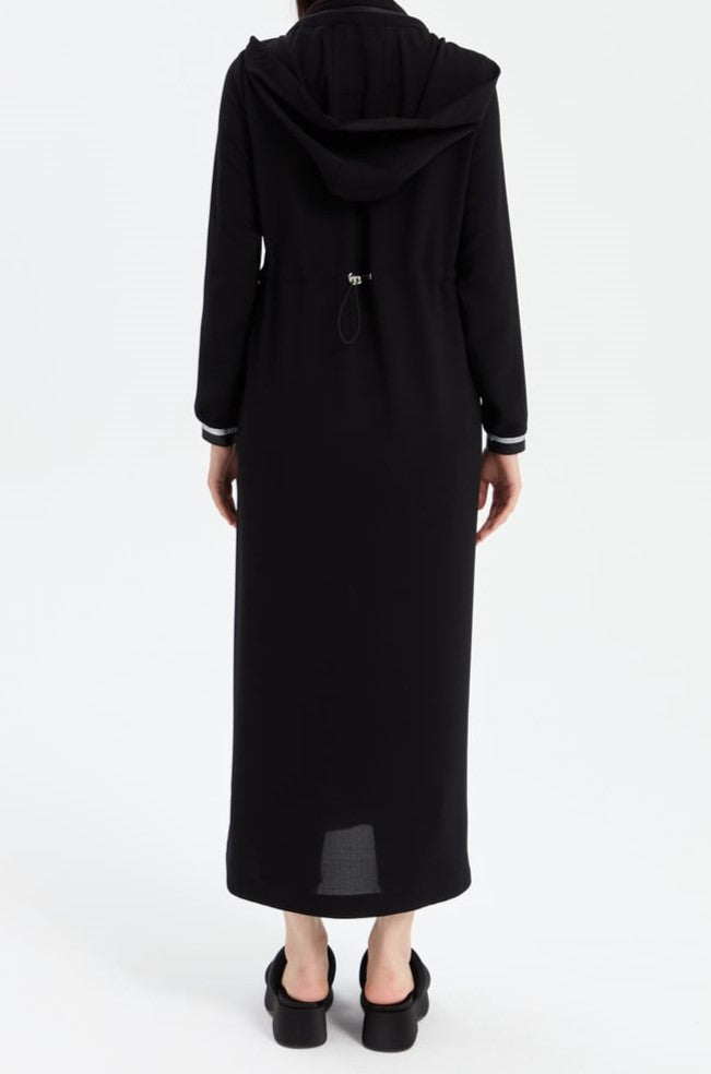 Abaya de sport côtelée détaillée