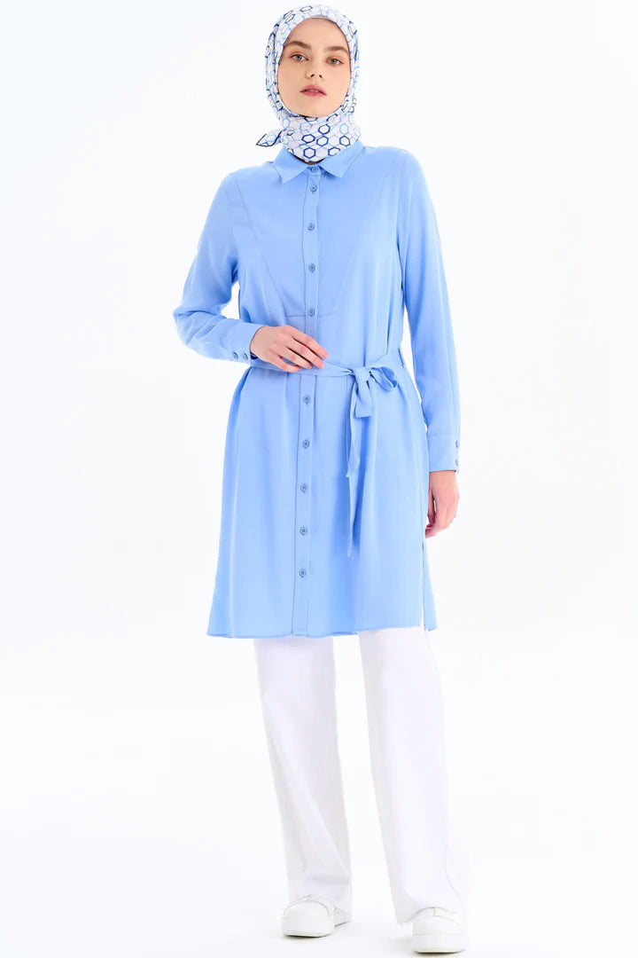 Tunique a empiecement avec ceinture Tugba.tn