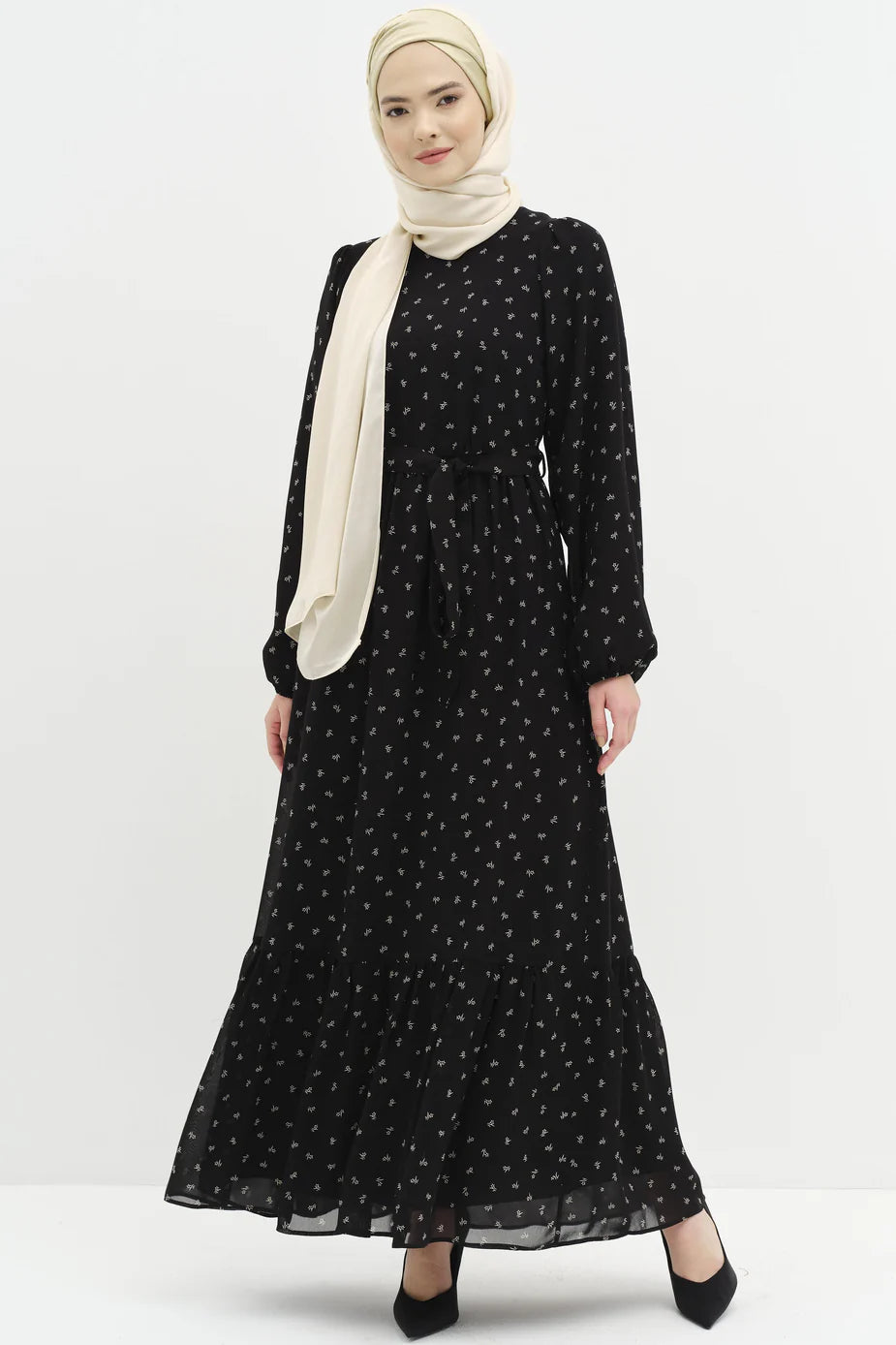 Robe en mousseline à motifs
