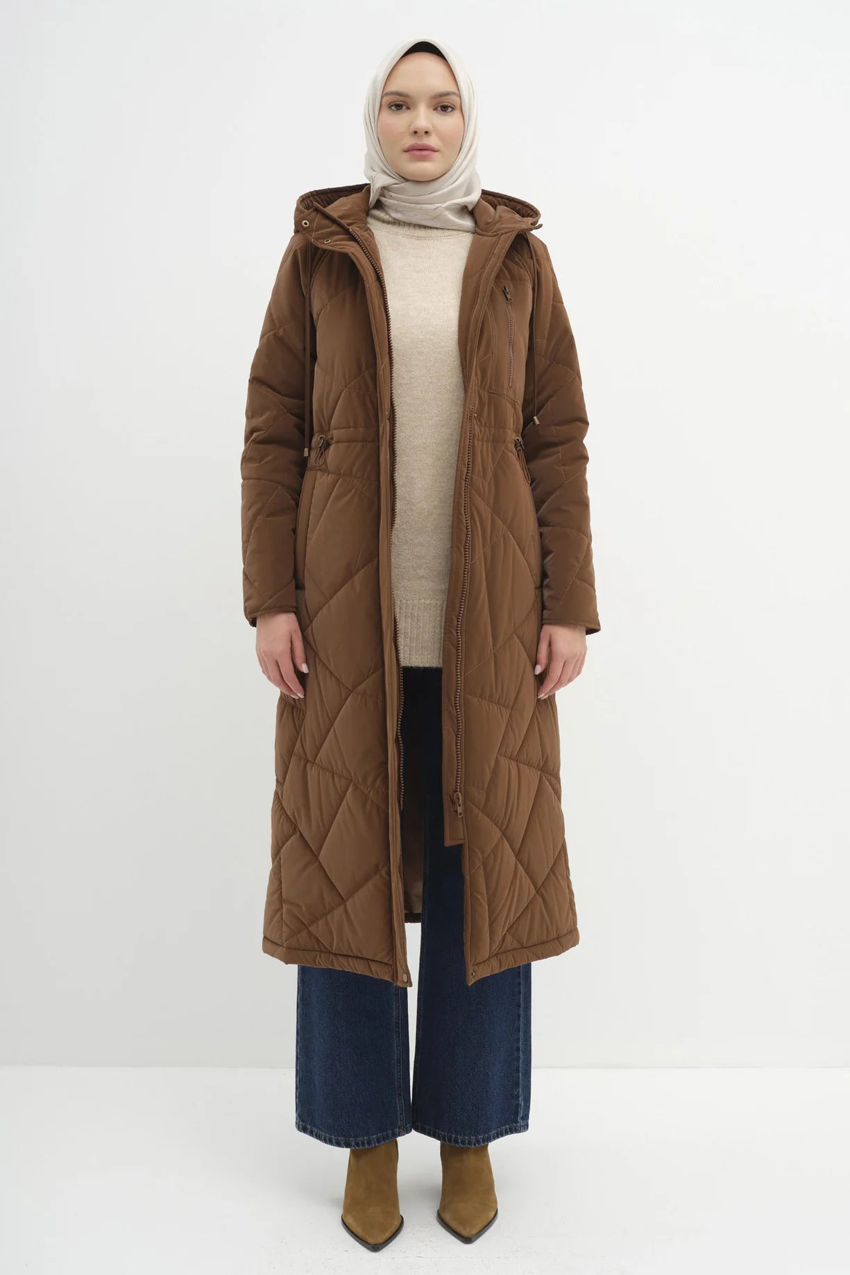 Manteau matelassé à manches raglan