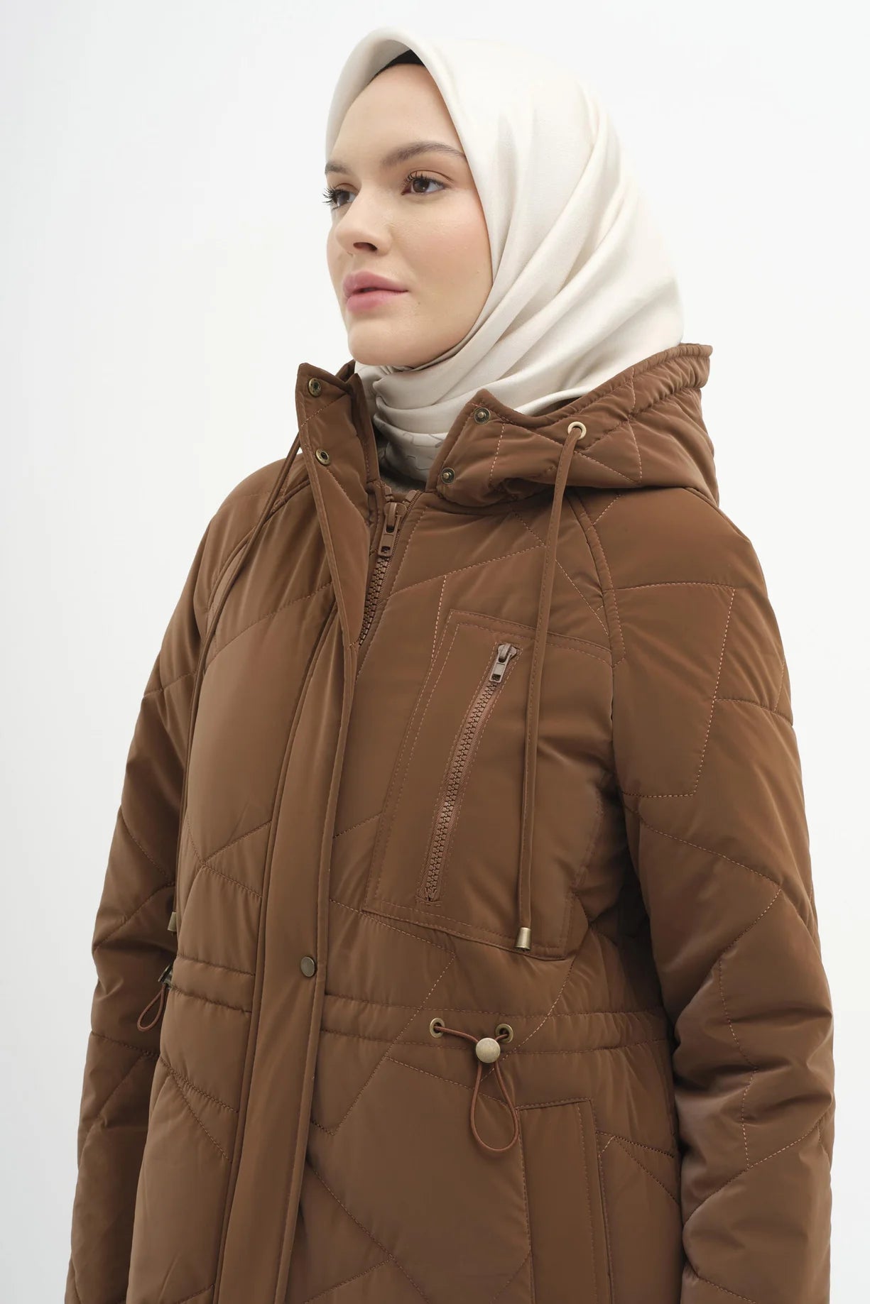 Manteau matelassé à manches raglan