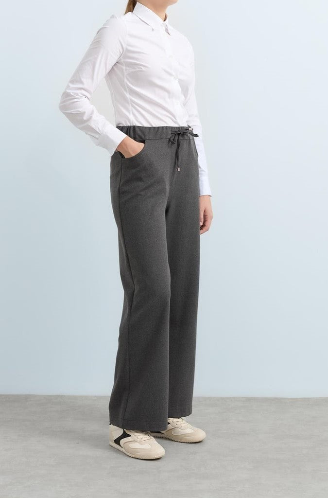 Pantalon large à taille élastique