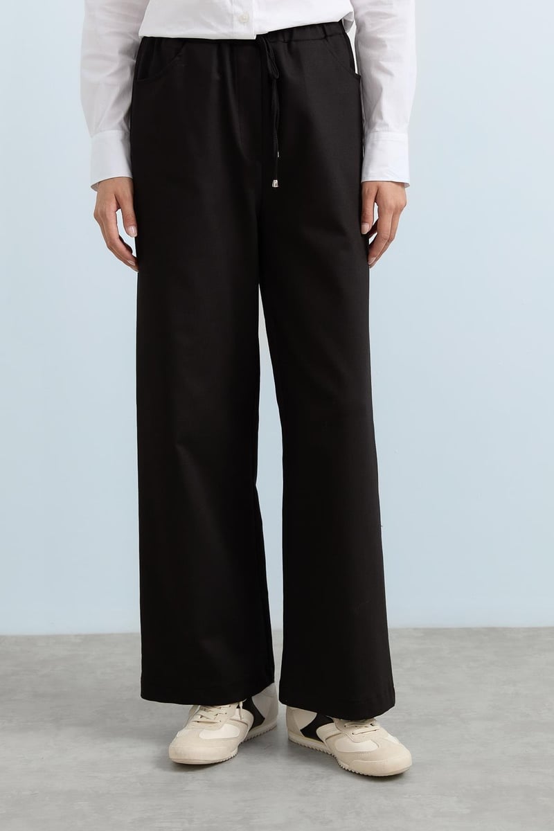 Pantalon Large avec détaille Élastique