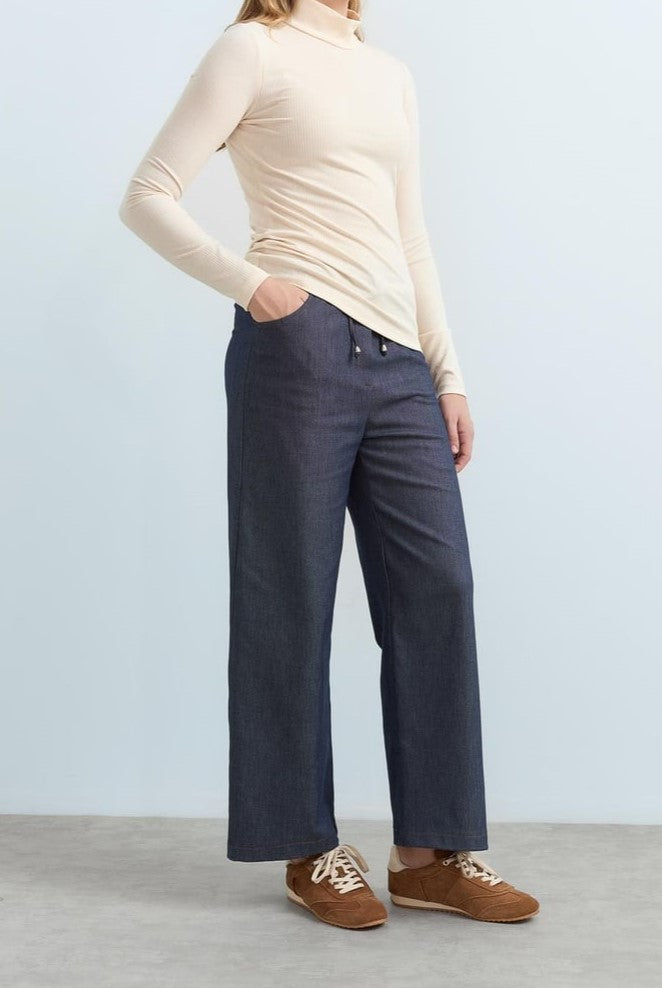 Pantalon Large avec détaille Élastique