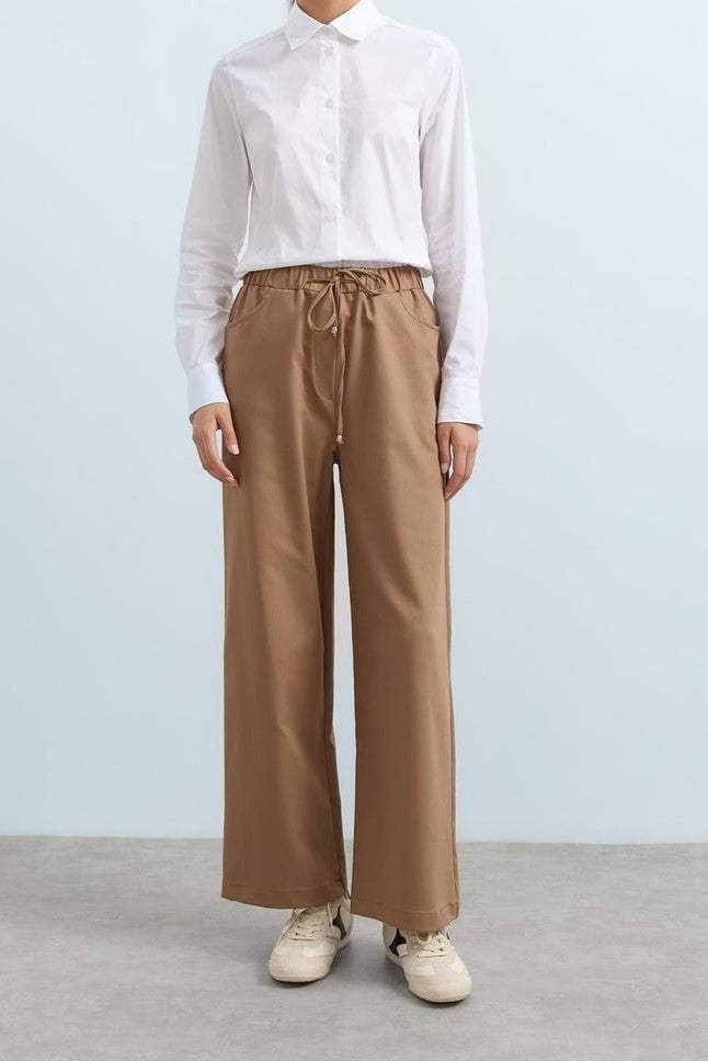 Pantalon Large avec détaille Élastique