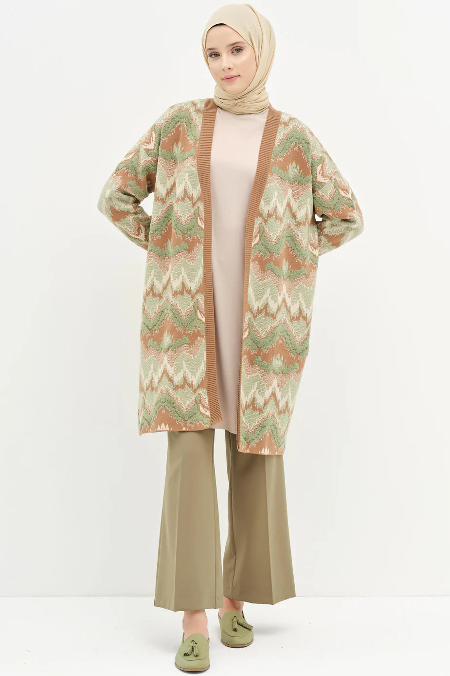 Pantalon large élastique à la taille