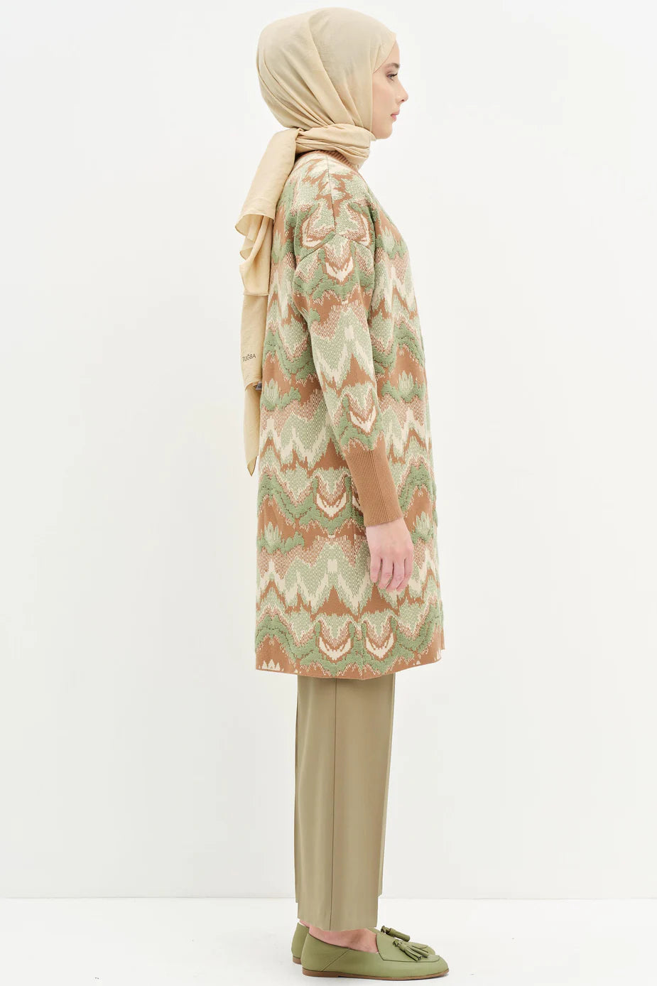 Pantalon large élastique à la taille