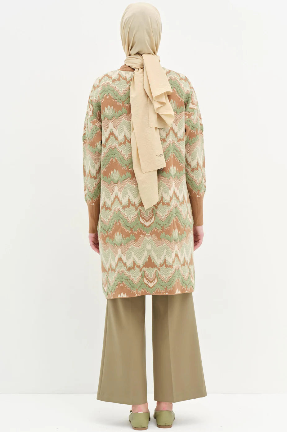 Pantalon large élastique à la taille