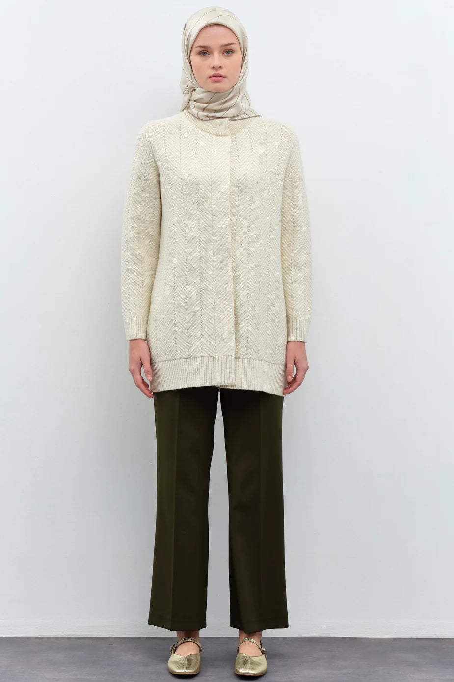 Pantalon large élastique à la taille