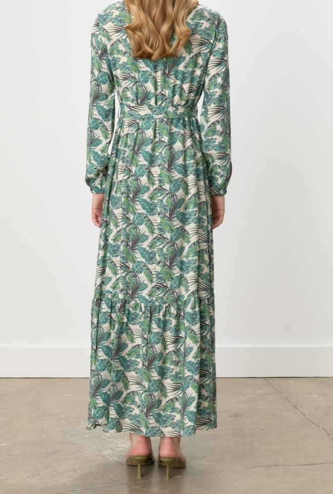 Robe imprimée avec ceinturée