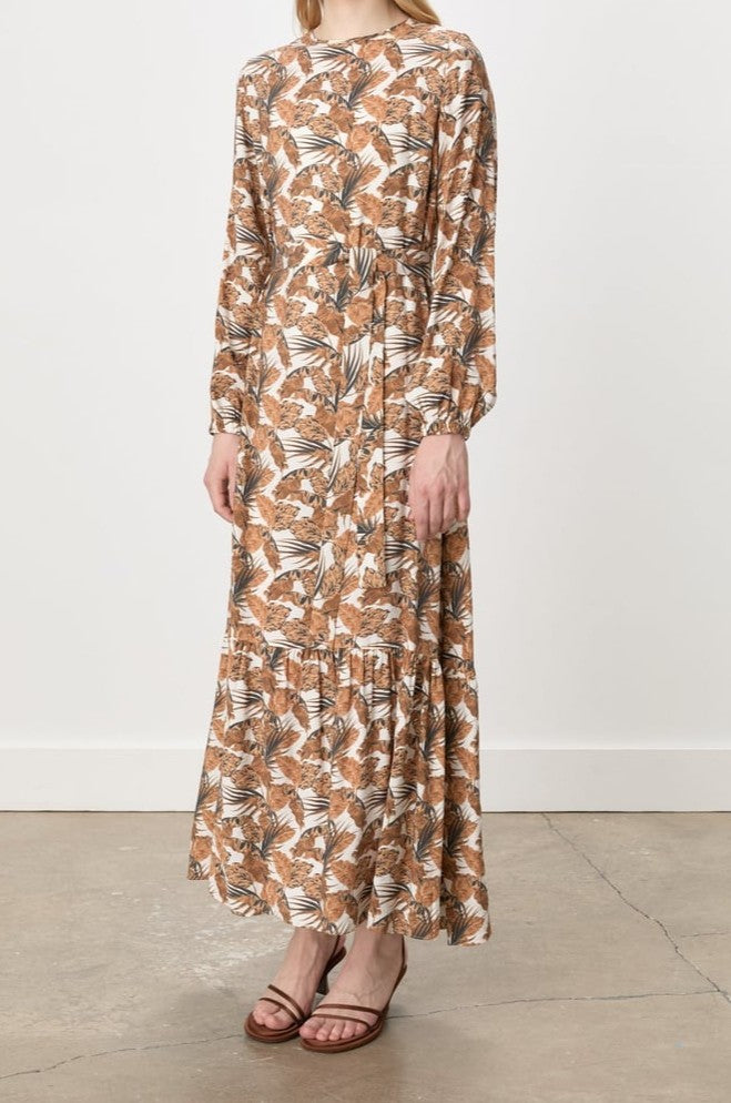 Robe imprimée avec ceinturée