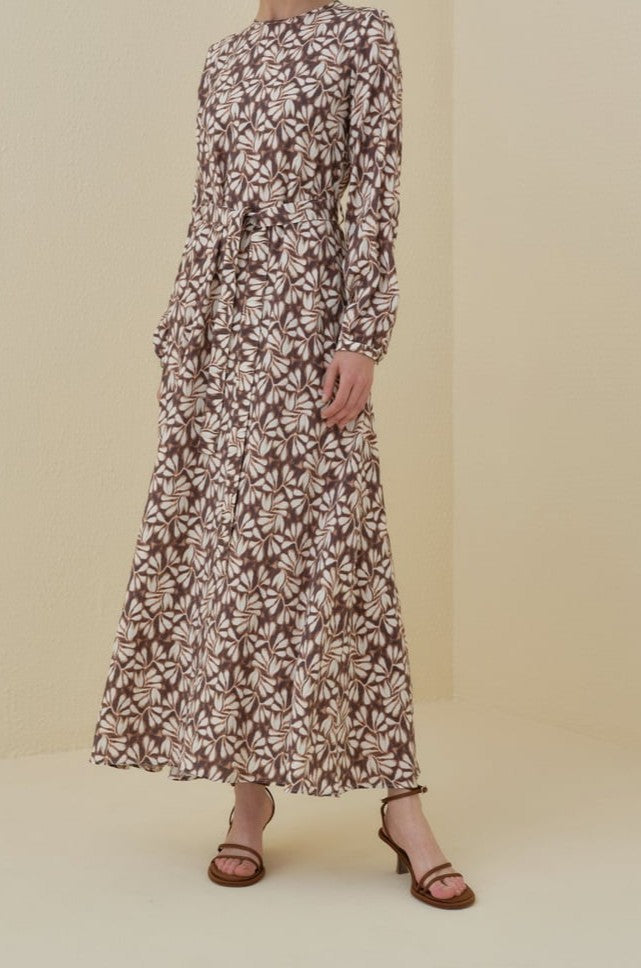 Robe imprimé avec ceinture