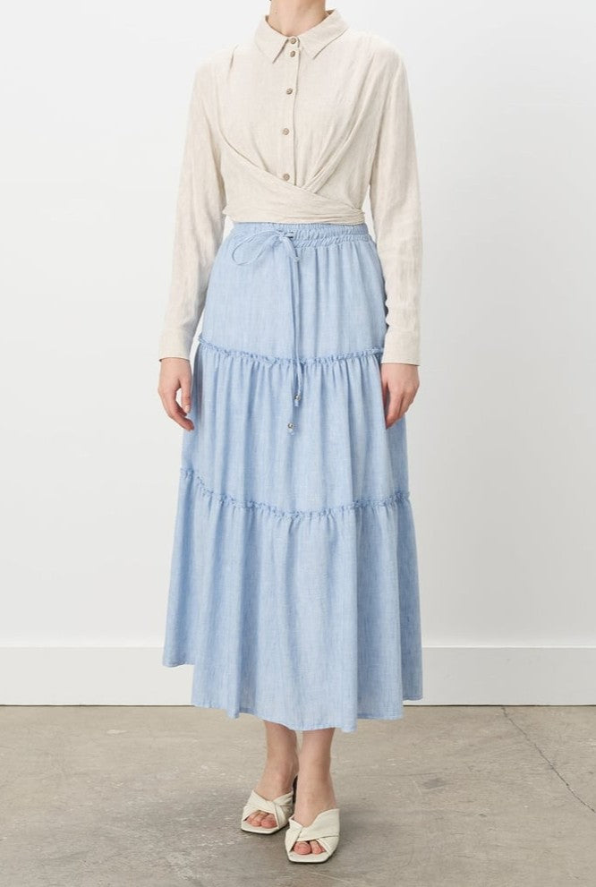 Jupe gitane à taille élastique