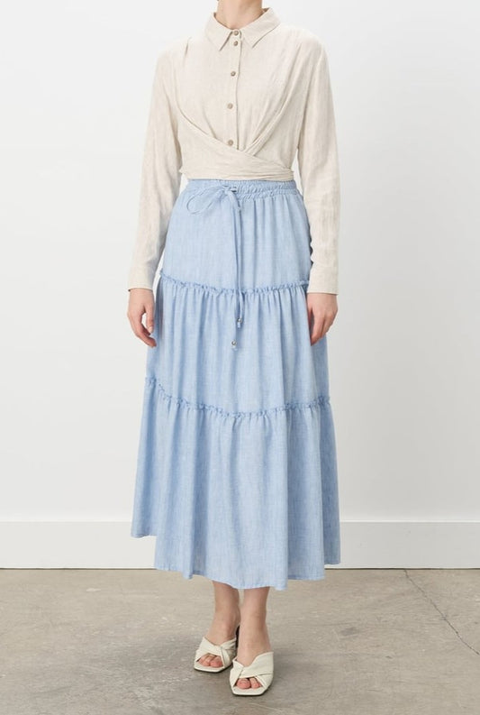 Jupe gitane à taille élastique