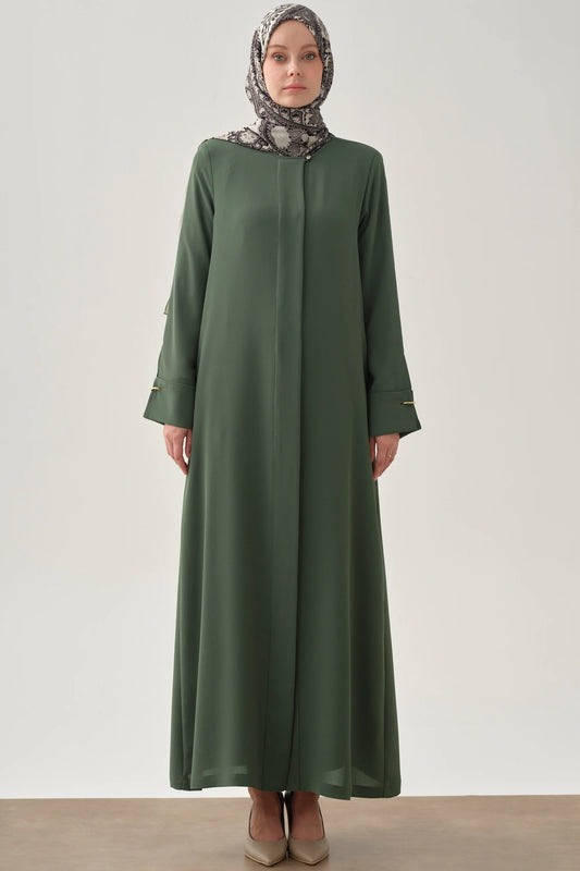 Abaya à double manchette avec détaillée