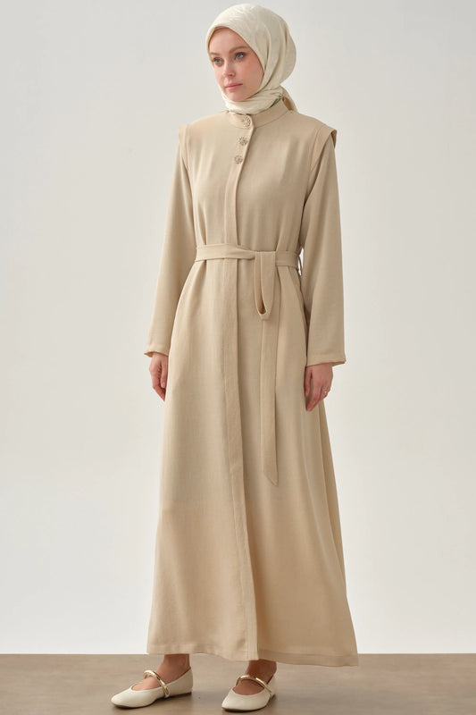 Abaya avec ceinturée