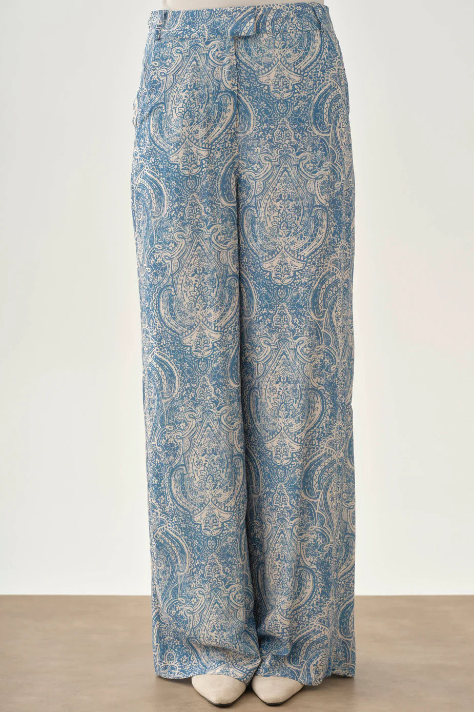 Pantalon large à motif