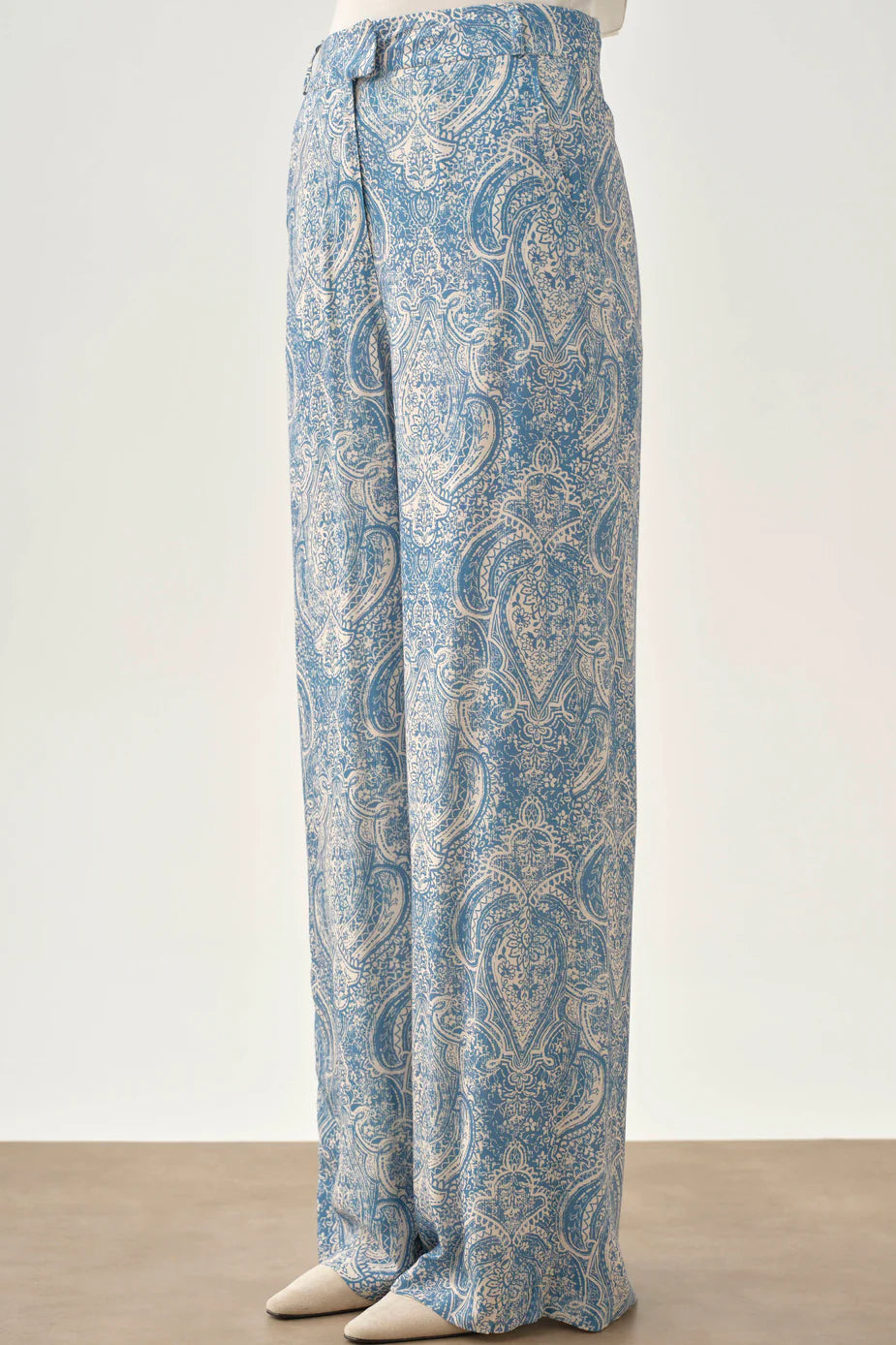 Pantalon large à motif