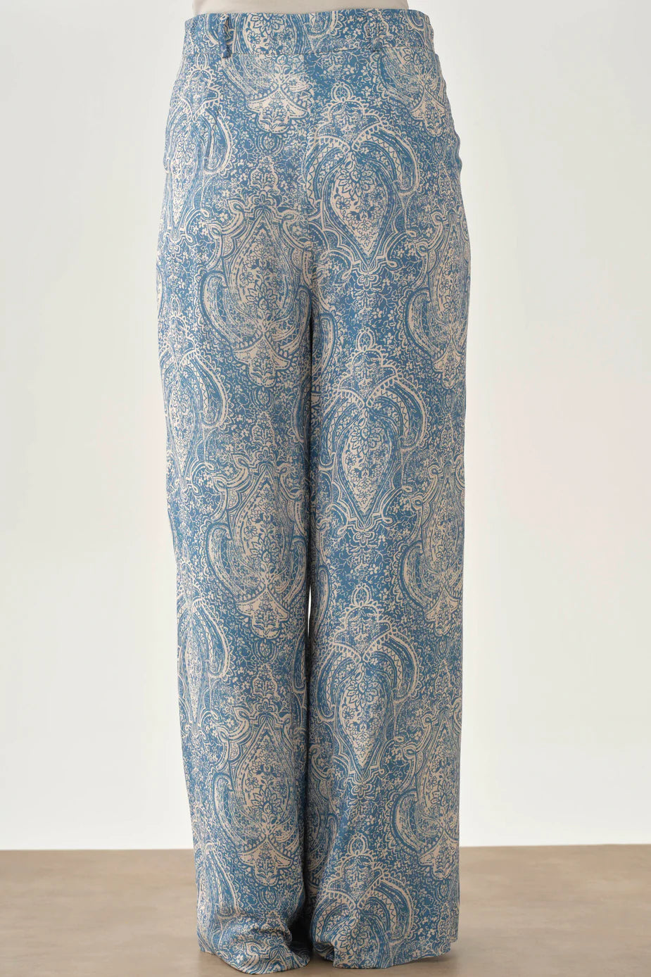 Pantalon large à motif