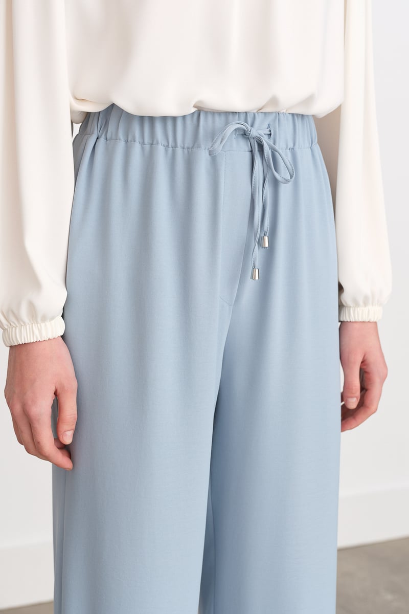 Pantalon large à taille élastique