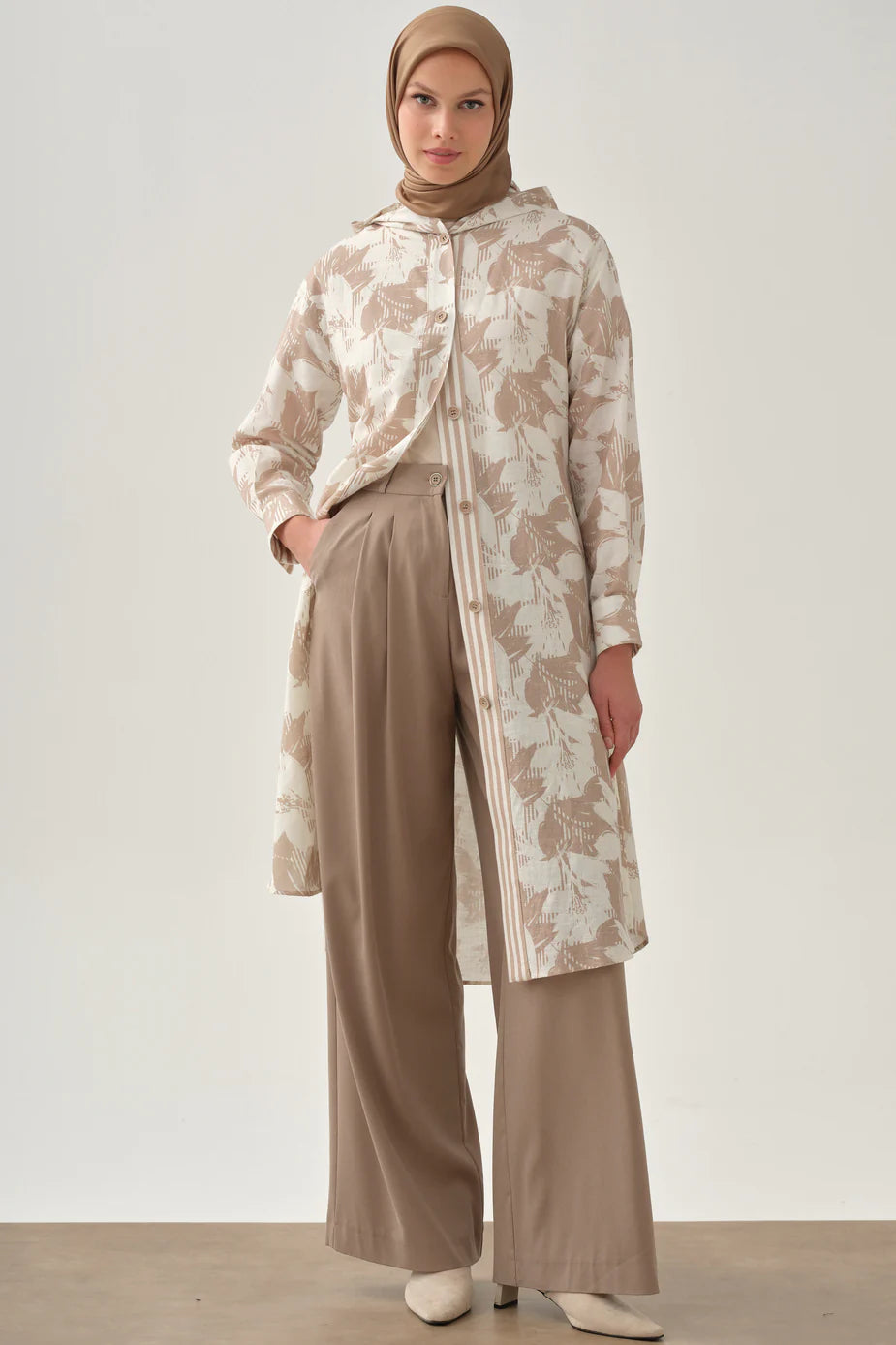Pantalon large avec plissé