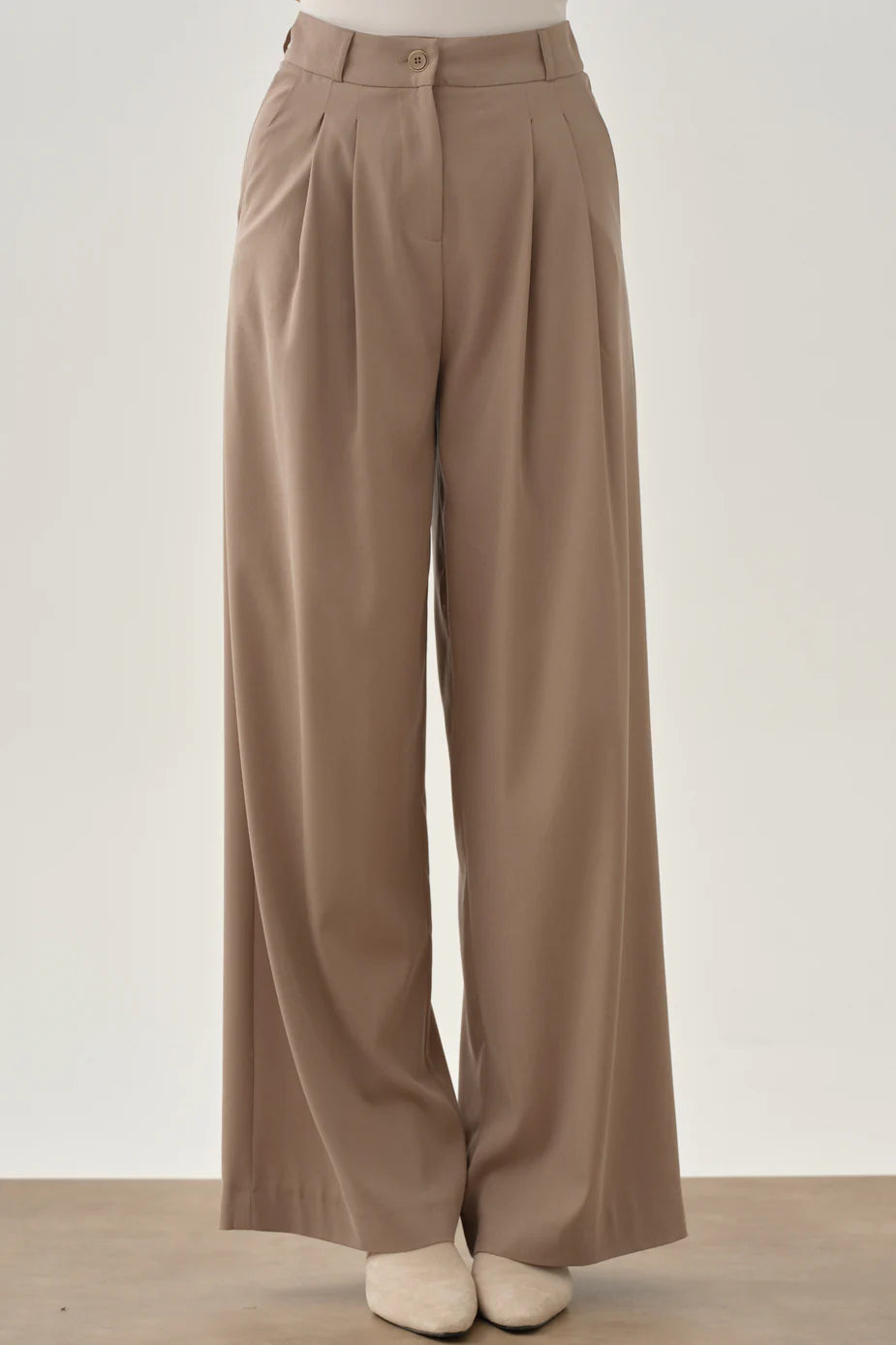 Pantalon large avec plissé