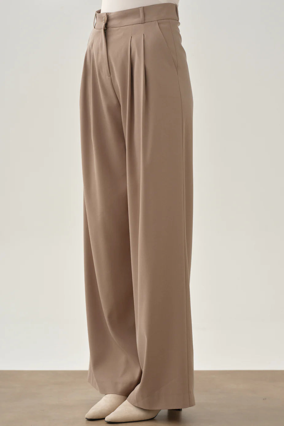 Pantalon large avec plissé
