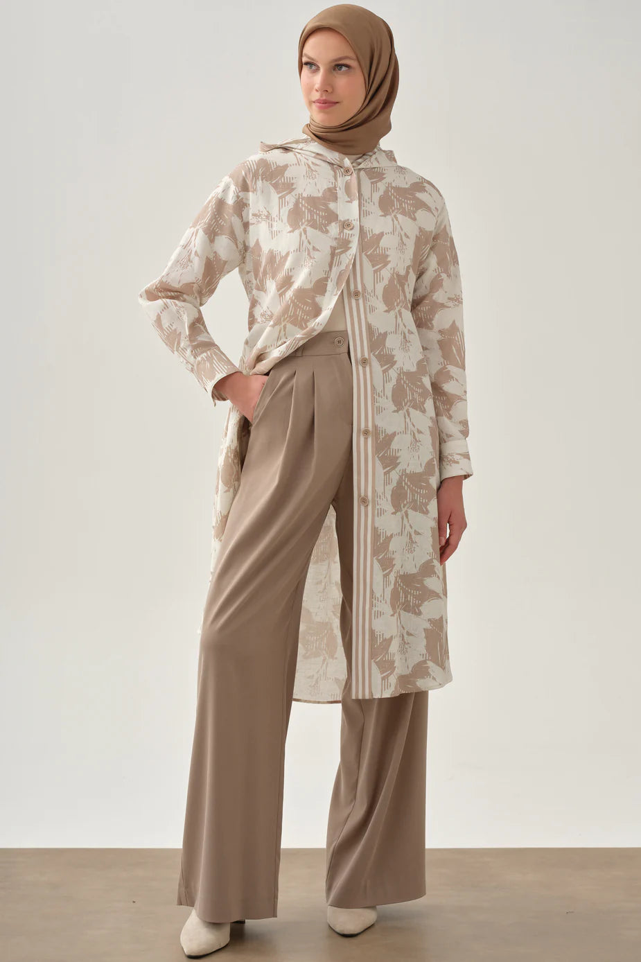 Pantalon large avec plissé