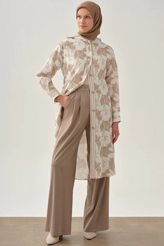 Pantalon large avec plissé