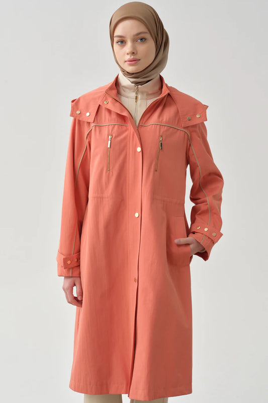 Trench-coat à capuche
