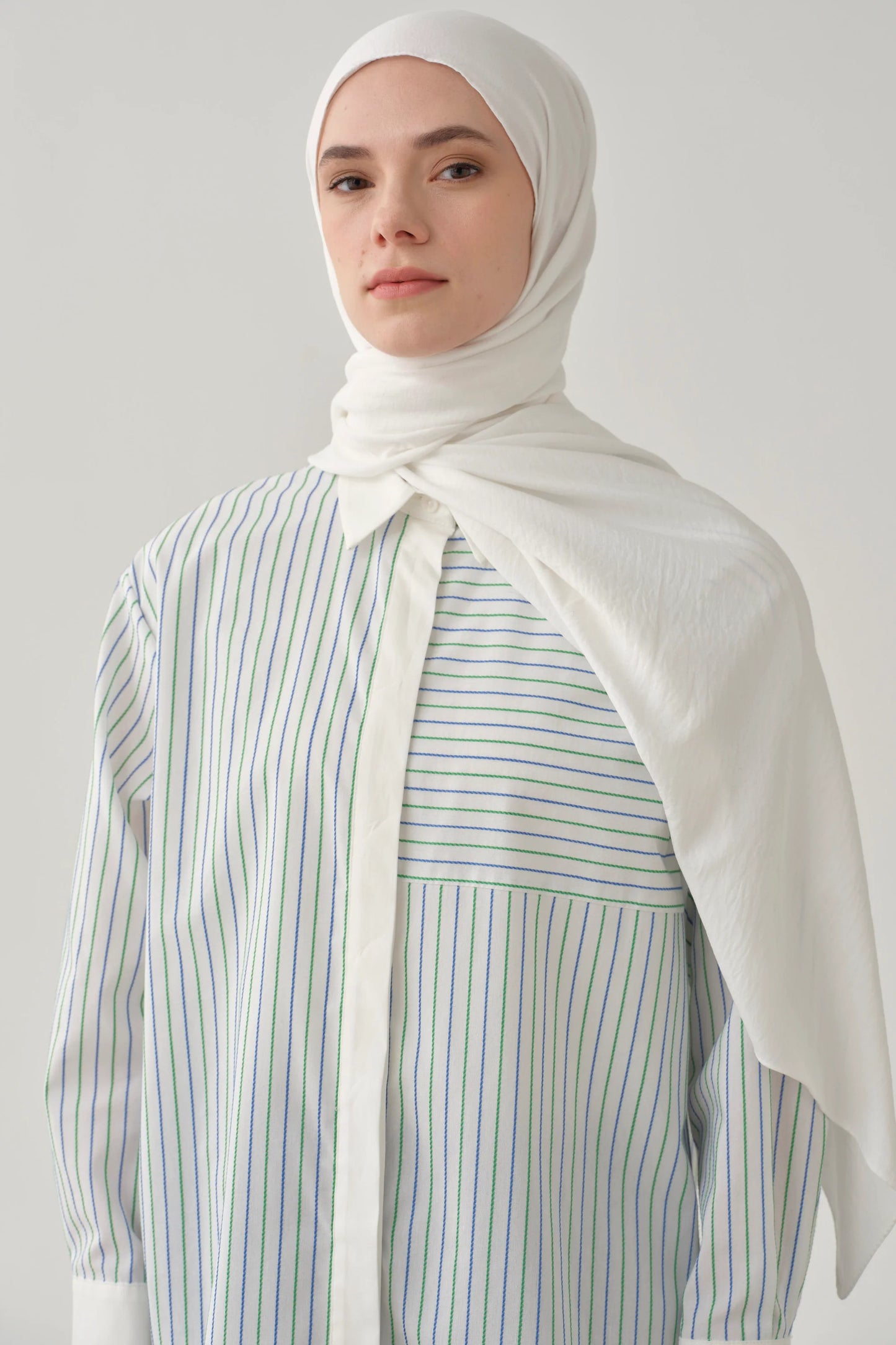 Tunique rayée avec colle chemise