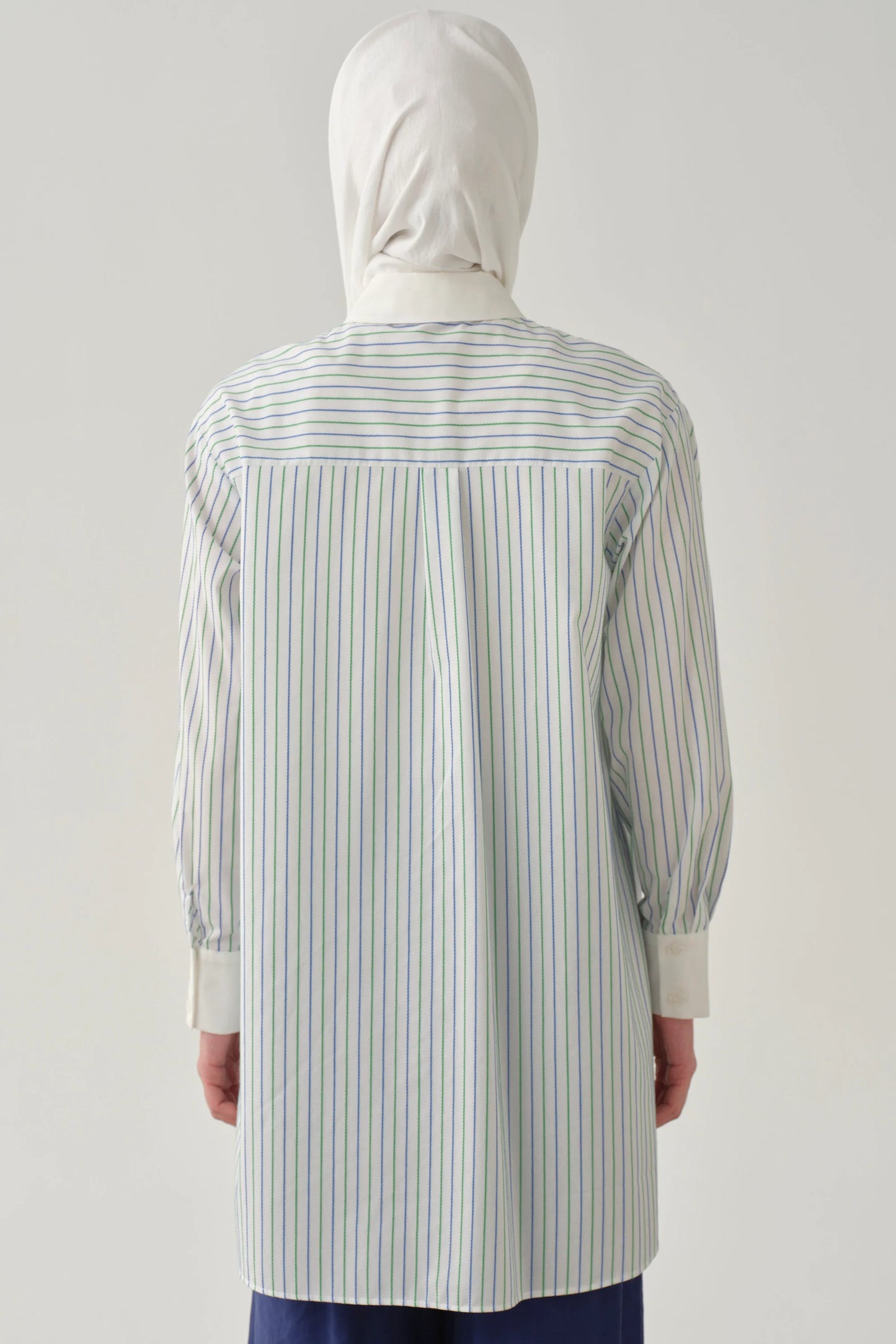 Tunique rayée avec colle chemise