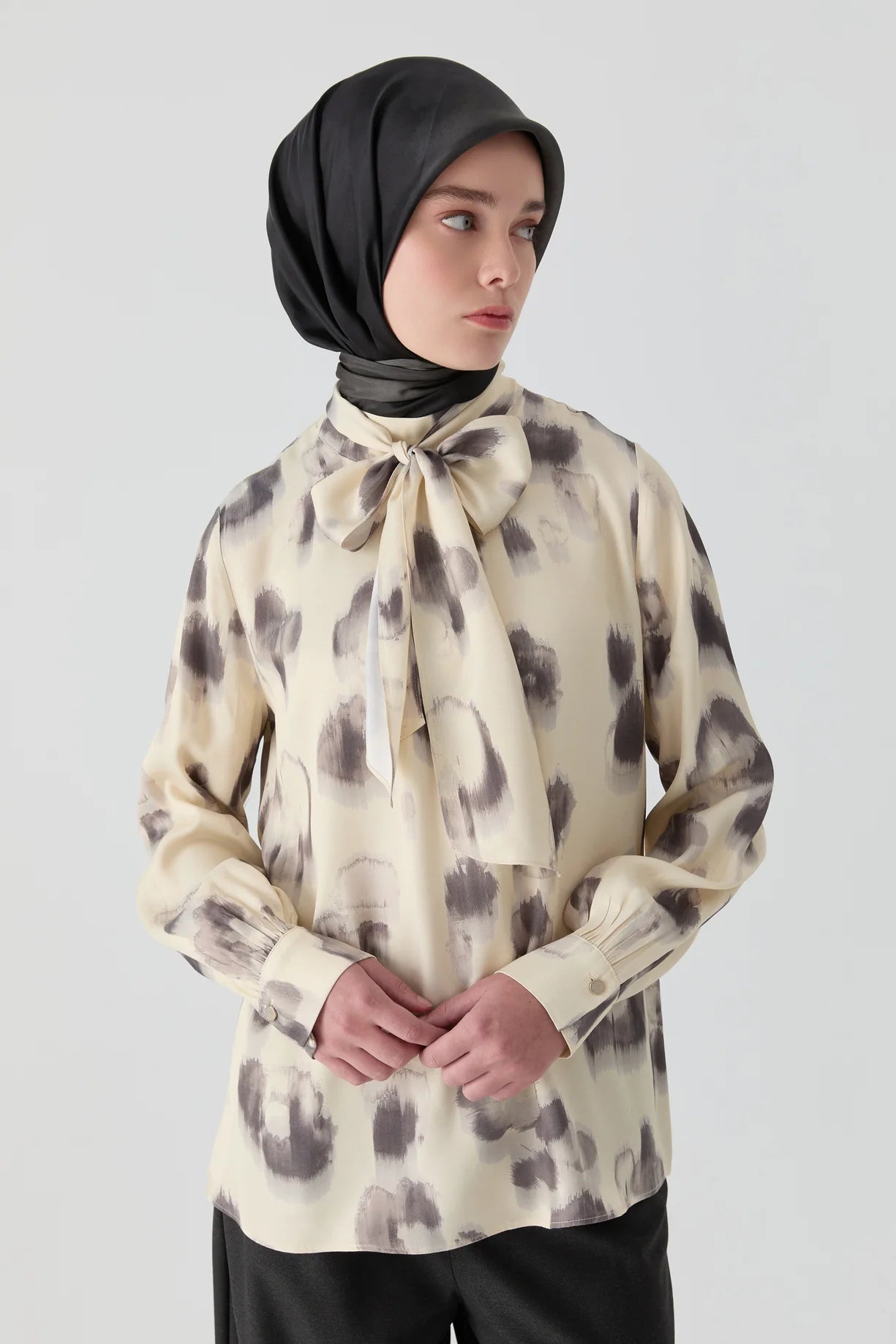 Chemise à motifs brossés