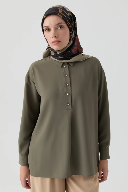 Chemise asymétrique à fentes