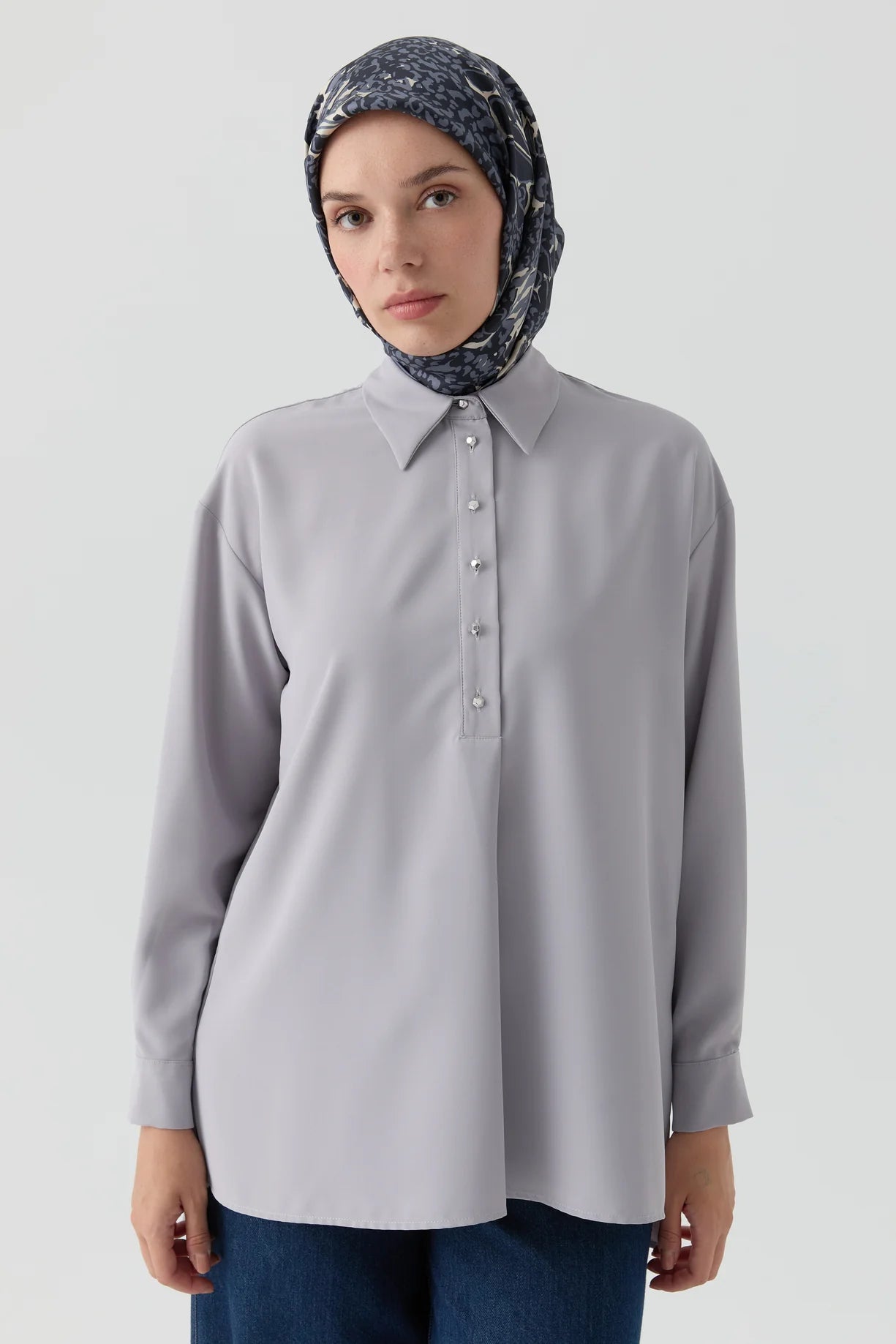 Chemise asymétrique à fentes