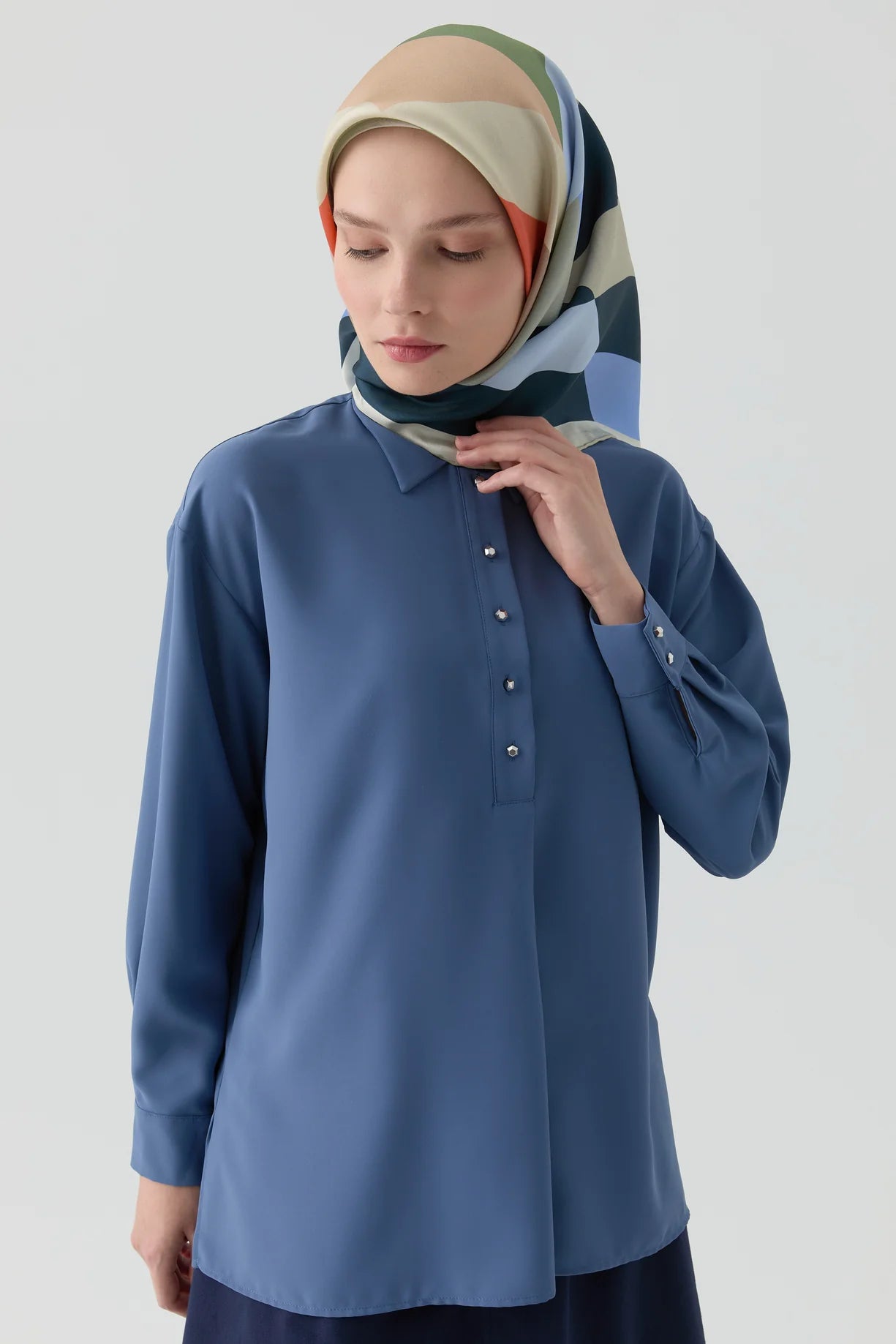 Chemise asymétrique à fentes