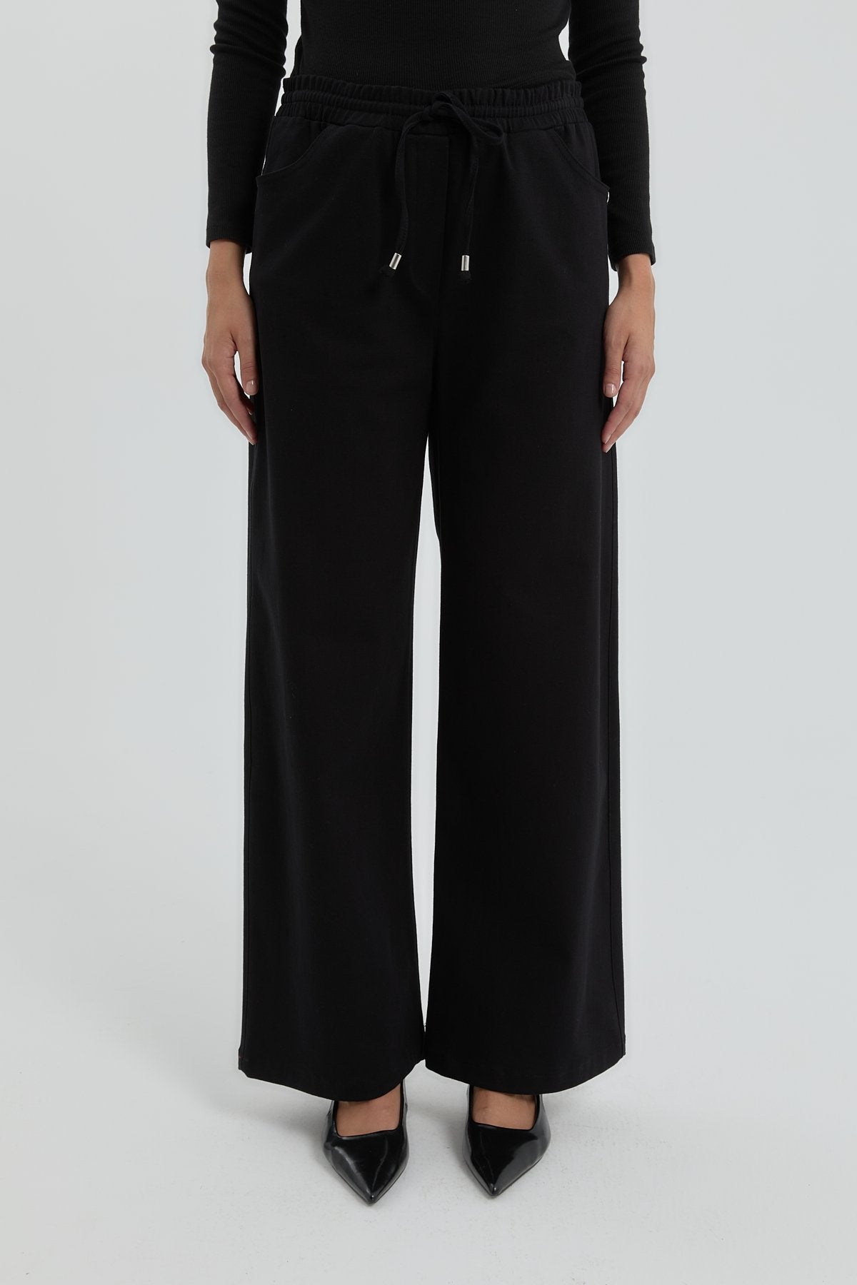 Pantalon large à la taille élastique