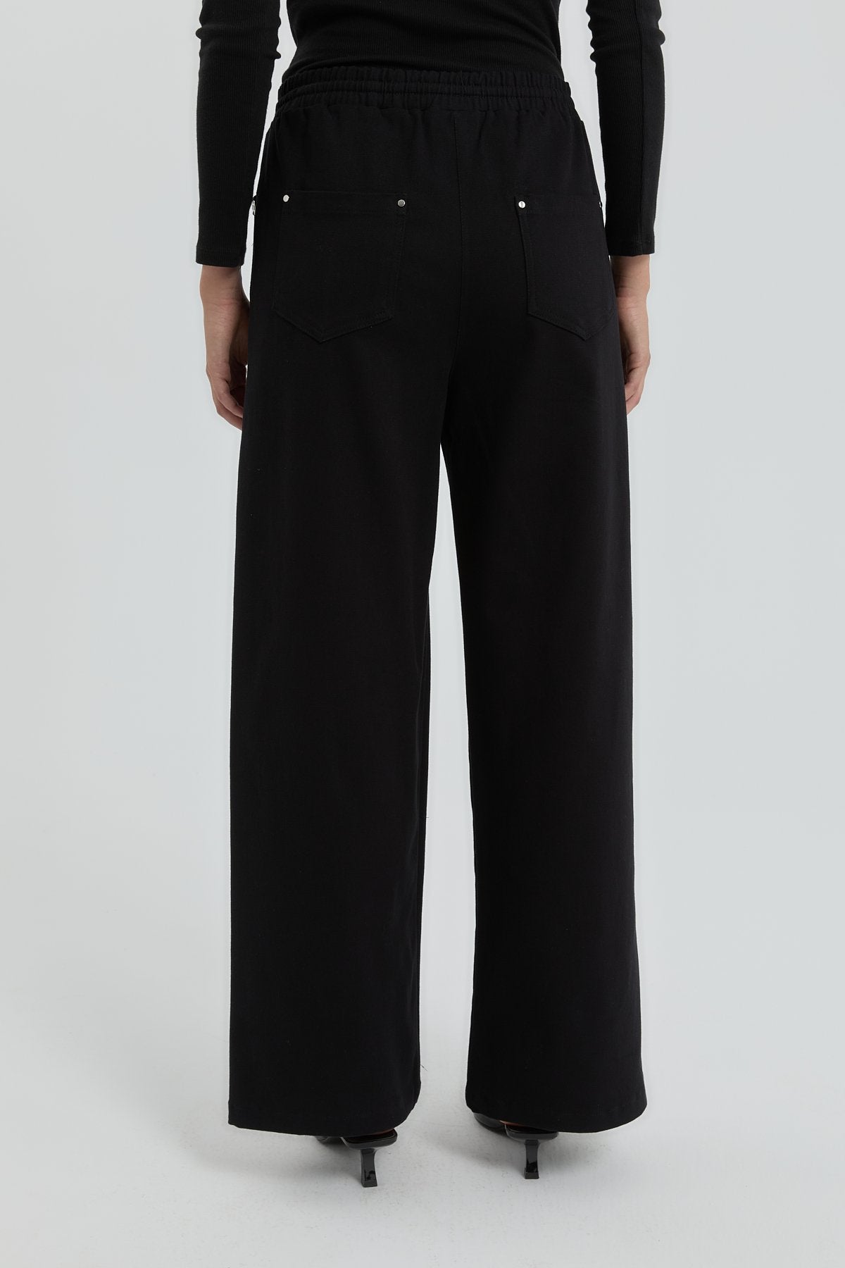 Pantalon large à la taille élastique