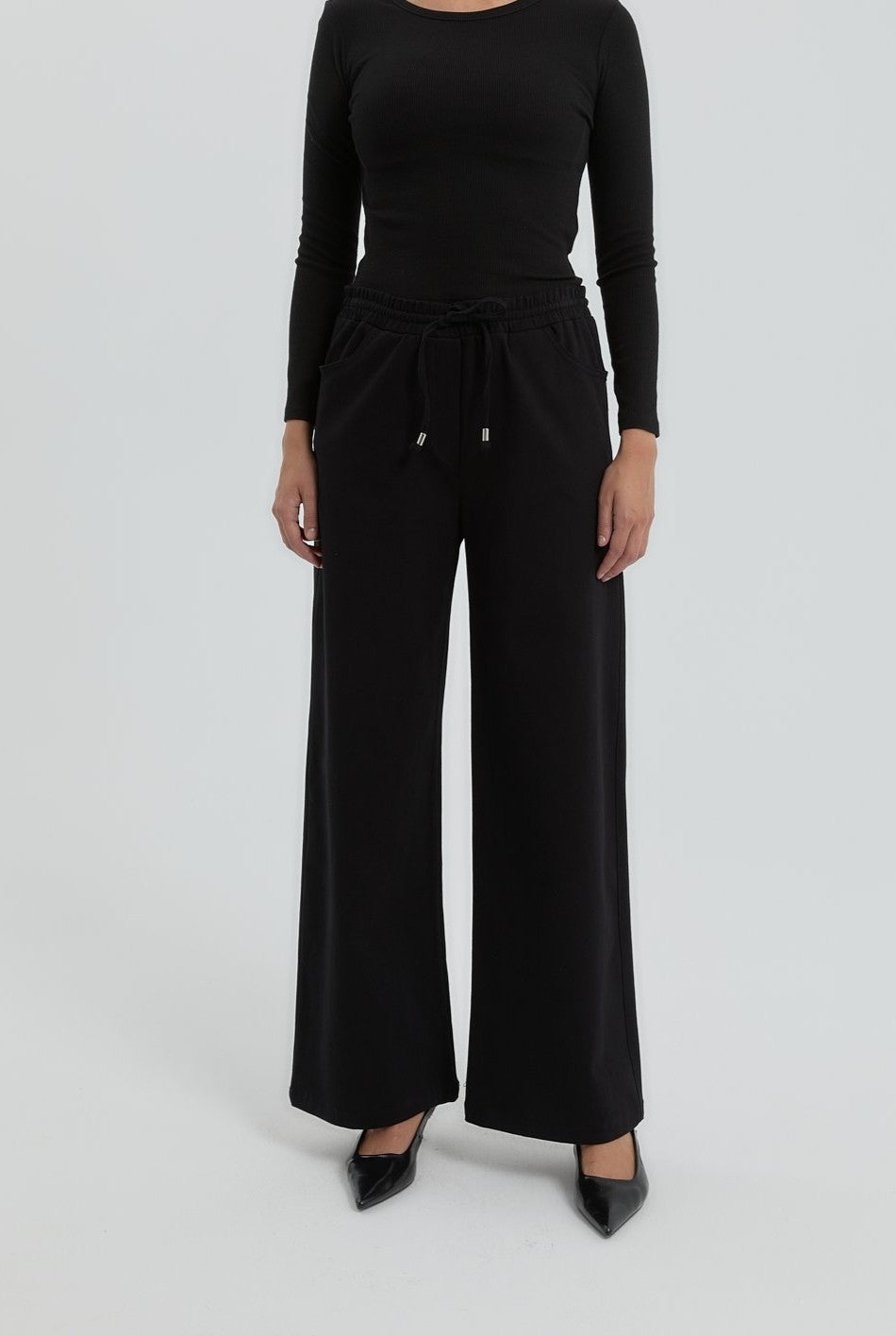Pantalon large à la taille élastique