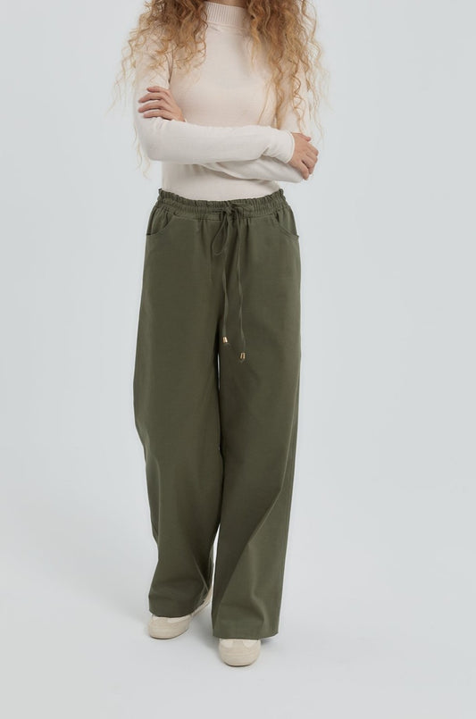 Pantalon élastique à la taille