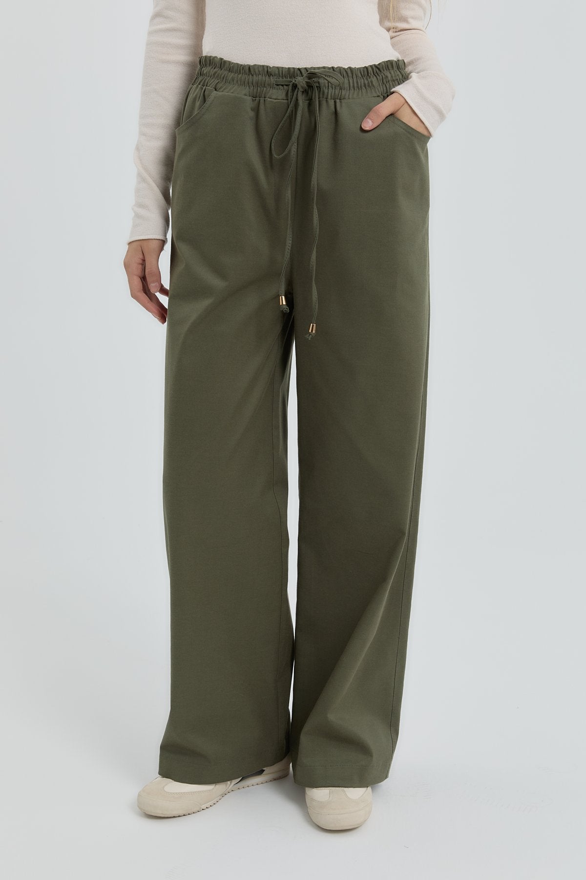 Pantalon élastique à la taille