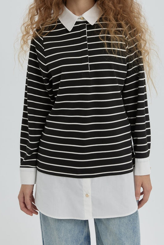 Chemise rayée avec col