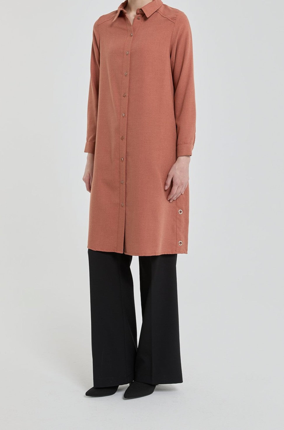 Tunique à col chemise avec détaillé