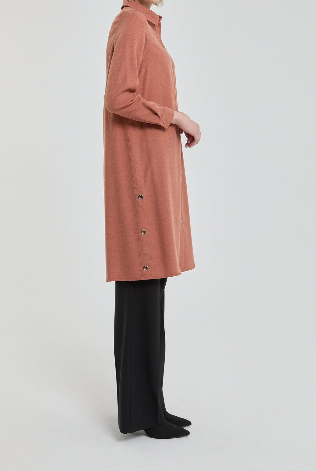 Tunique à col chemise avec détaillé