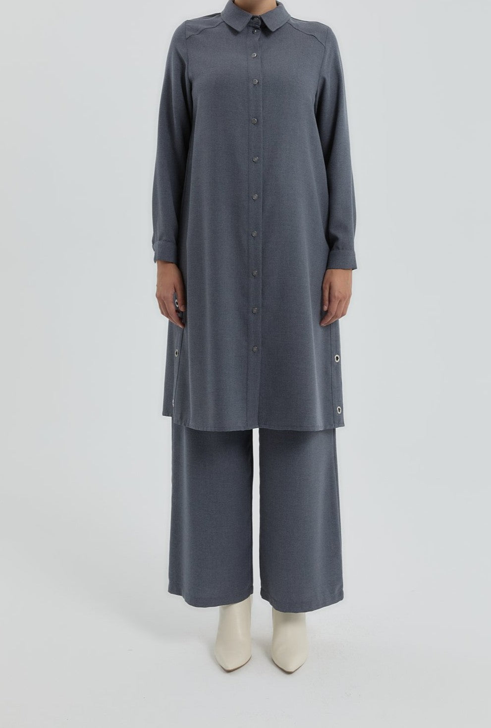 Tunique à col chemise avec détaillé