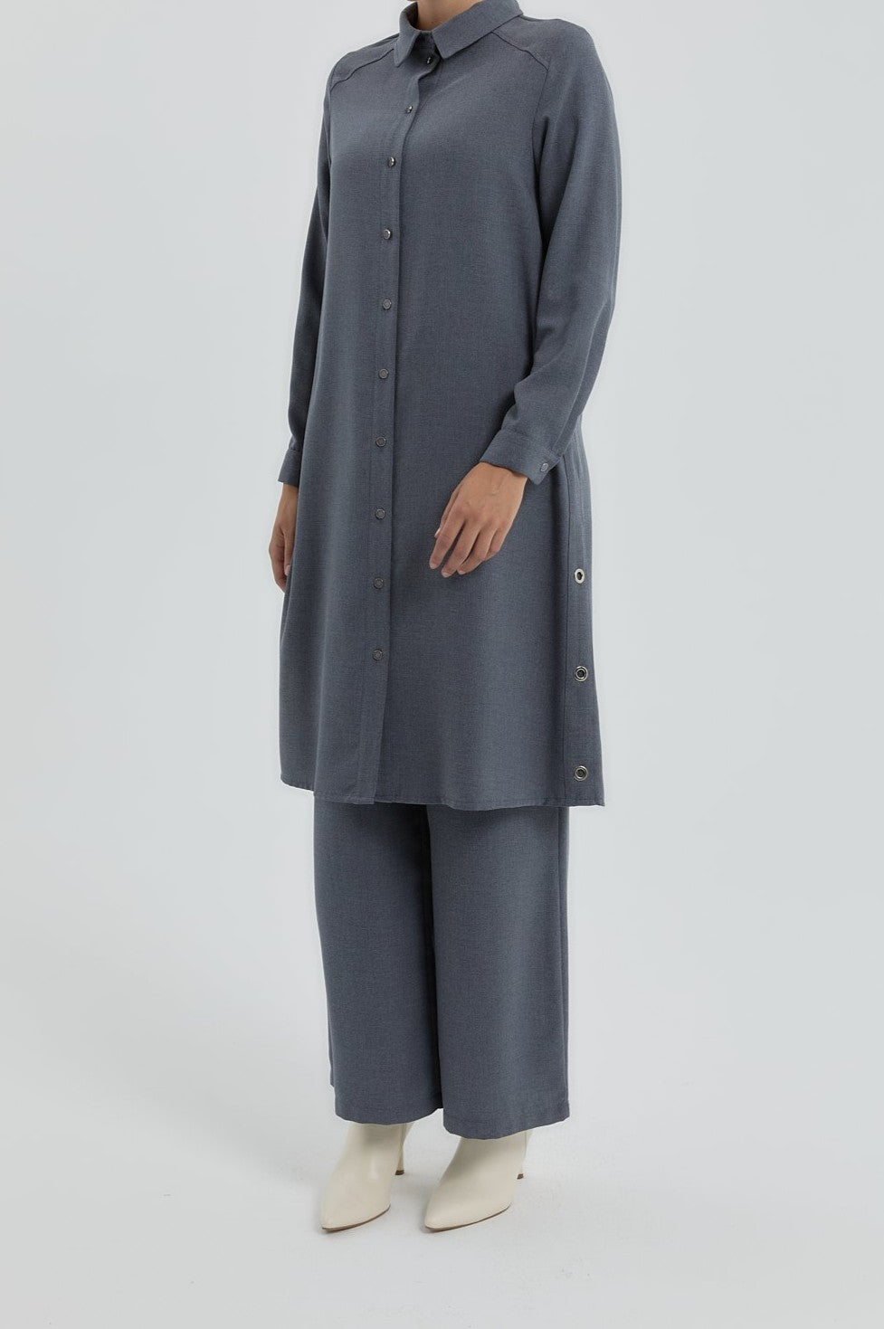Tunique à col chemise avec détaillé